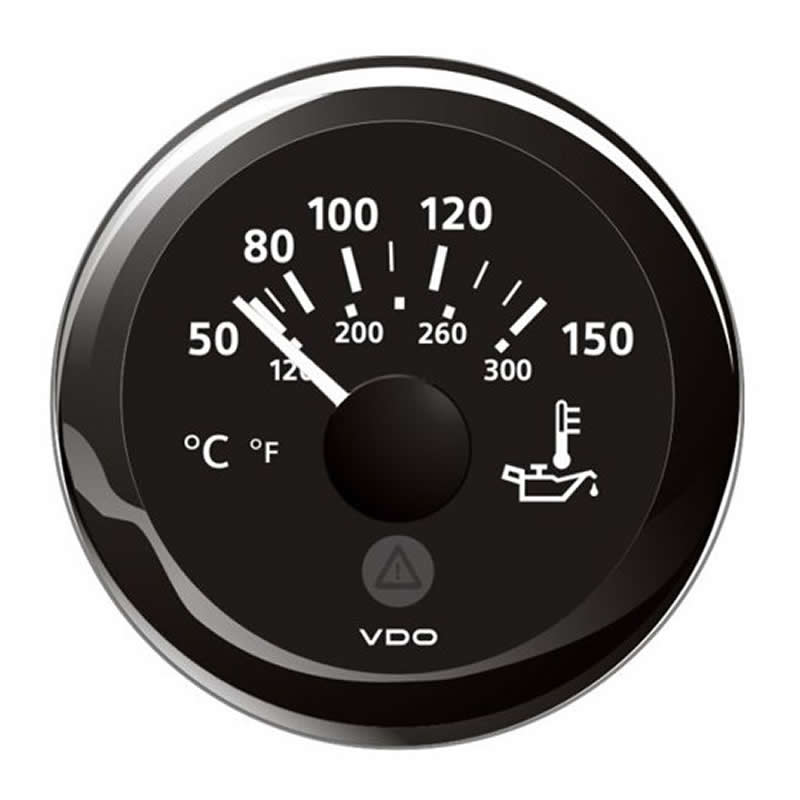 VDO ViewLine Engine Oil Temperature 150°C Black 52mm